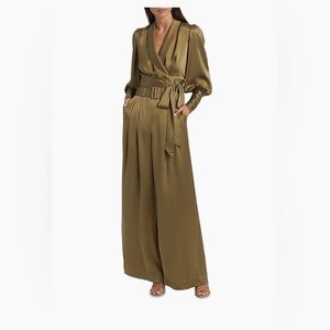 Zaks Fifth Avenue Zimmermann Satin Olive 2-piece set